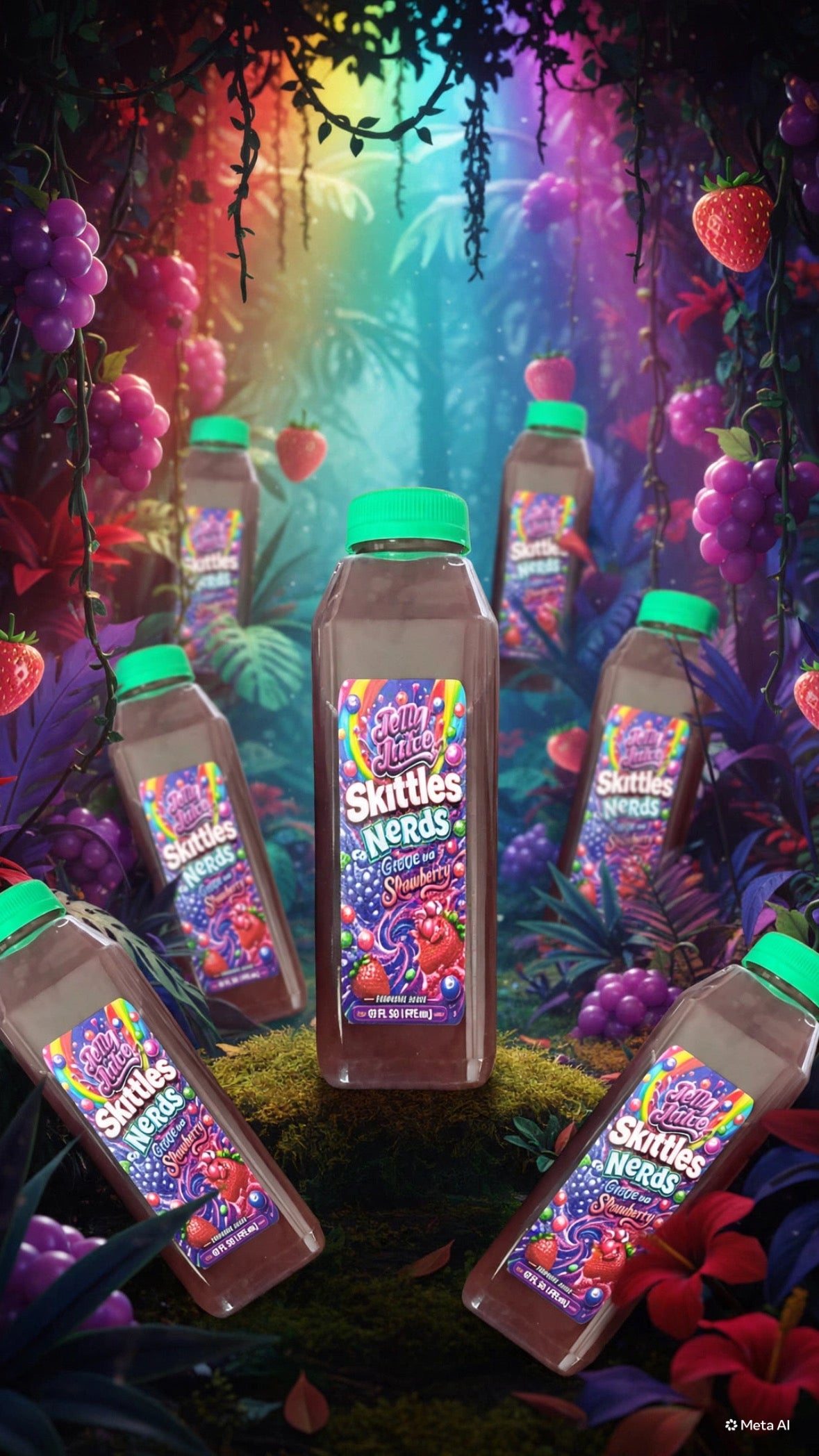 JELLY JUICE - GRAPE & STRAWBERRY 16oz