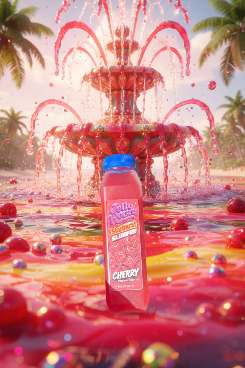 JELLY HOUZE - CHERRY STARBURST SLURPEE 16 oz.
