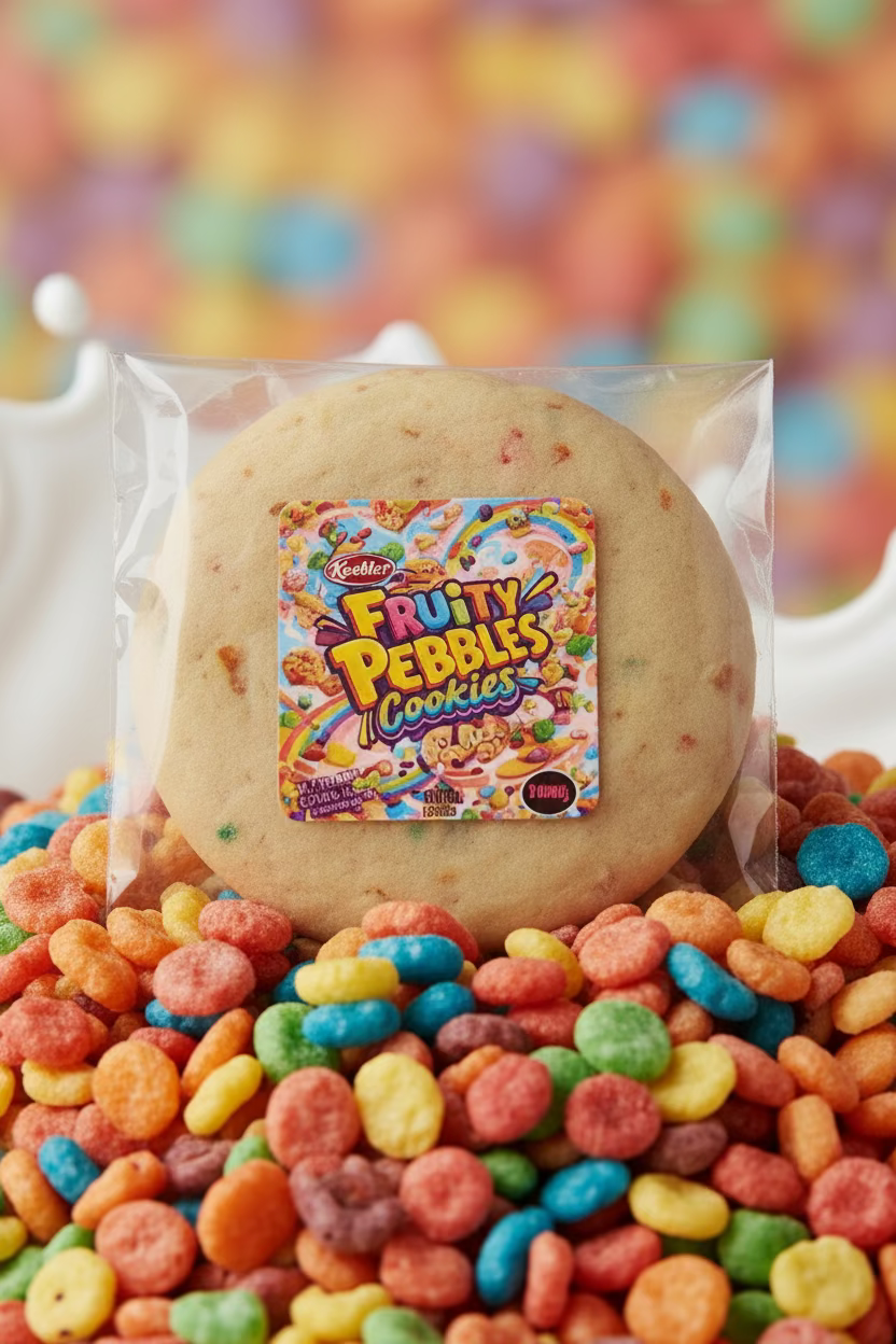 Fruity Pebble Soft Bake Cookie